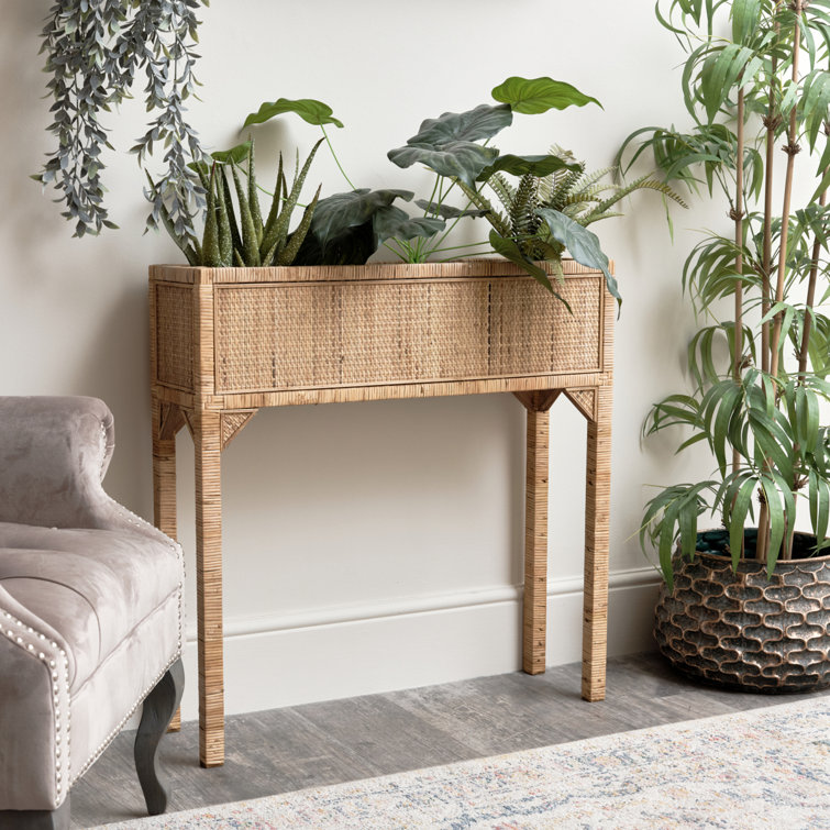 Bay Isle Home Woolum Large Rattan Standing Planter Wayfair.co.uk